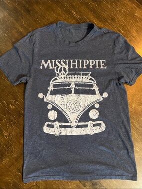 MissHippie VW Graphic Tee - Navy Blue